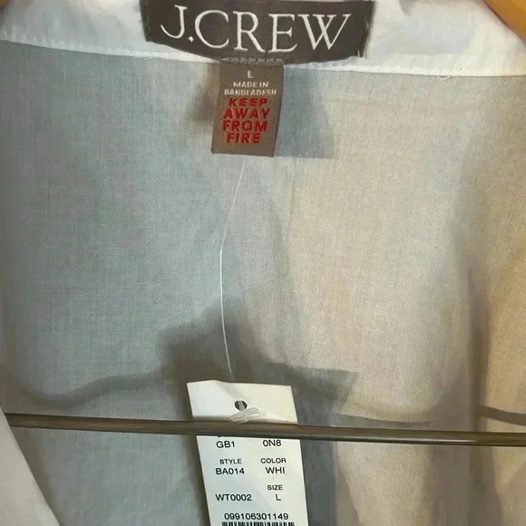 J. Crew End-on-end cotton long-sleeve pajama top Size L - Picture 6 of 10